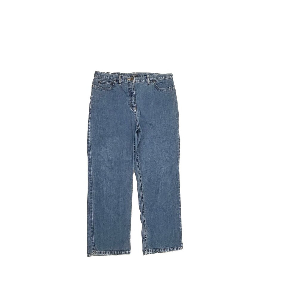 Van Huesen Straight Leg Women's size 12 Medium Wash Blue Denim Jeans